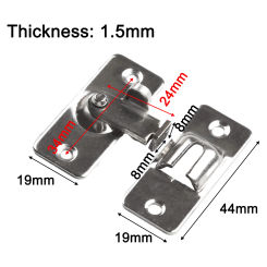 Door Lock With 4 Screw 90 Degree Barn Door Latch Bolt Hook Latch Drawers Cabinet Locks Right Angle Sliding Gate Lock Hardware