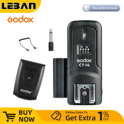 Godox CT-16 16 Channels Wireless Radio Flash Trigger Transmitter + Receiver Set for Canon Nikon Pentax Studio Flash
