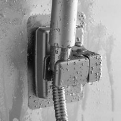 Non Punching Bathroom Handheld Shower Stand ABS Adjustable  Drilling Wall Mount Bracket