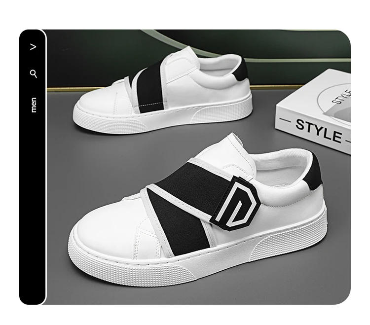 Description Picture 5 of itemNew Men Business Casual Shoes Fashion Anti Slip Outdoor Sneakers Comfortable Wear-resistant Walking Shoes Leather Walking Shoes