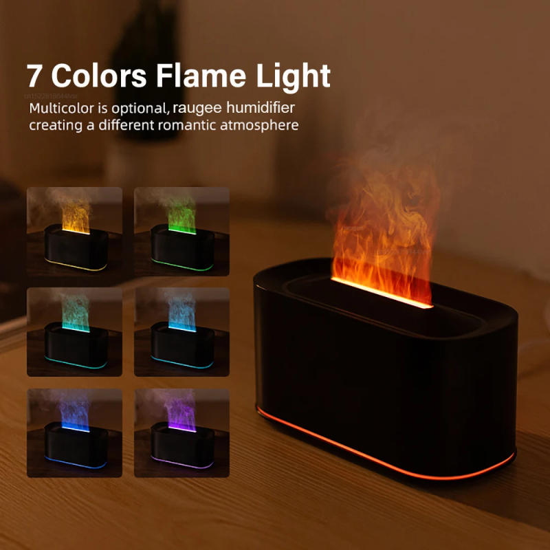 Description Picture 4 of itemAir Humidifier Essential Oils Diffuser Flame Aroma Humidifier Home Automatic Fragrance Mist Maker With RGB Light