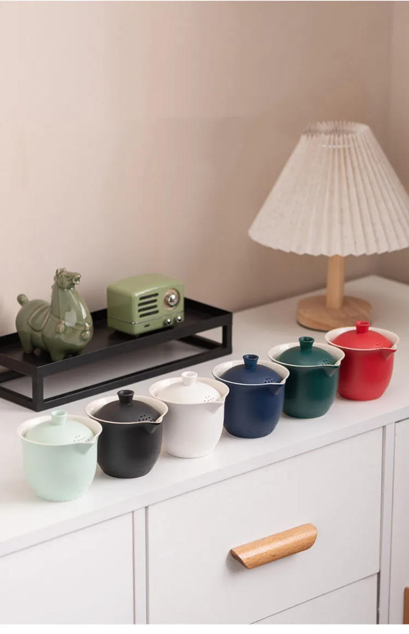 Description Picture 5 of itemCustom Portable Travel Tea Set High-end Japanese Tea Pot Teacup Storage Bag Suit Ceramic Tea Set One Pot Three Cups Home Teaware