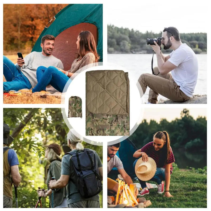 Description Picture 5 of itemCamping Blanket Packable Large Outdoor Travel Blanket Multifunctional Warm Quilt For Cold Weather Lightweight Backpacking Quilt