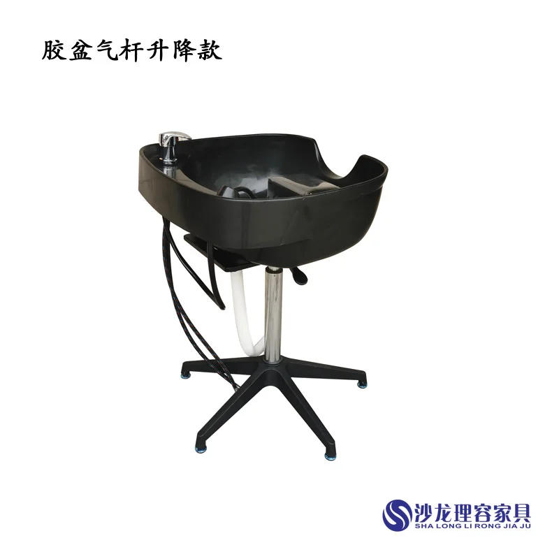 Description Picture 3 of itemBarbershop Mobile Lift Men's Sitting Shampoo Basin Seat Hair Chair Half Lying Shampoo Patchwork Beauty Massage Table