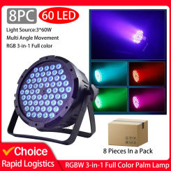 3W*60 RGB Stage Light DJ Sound Control Disco Lights DMX 512 Party Vibe Lights 3 in 1 Wedding Holiday Club Projection Lamp