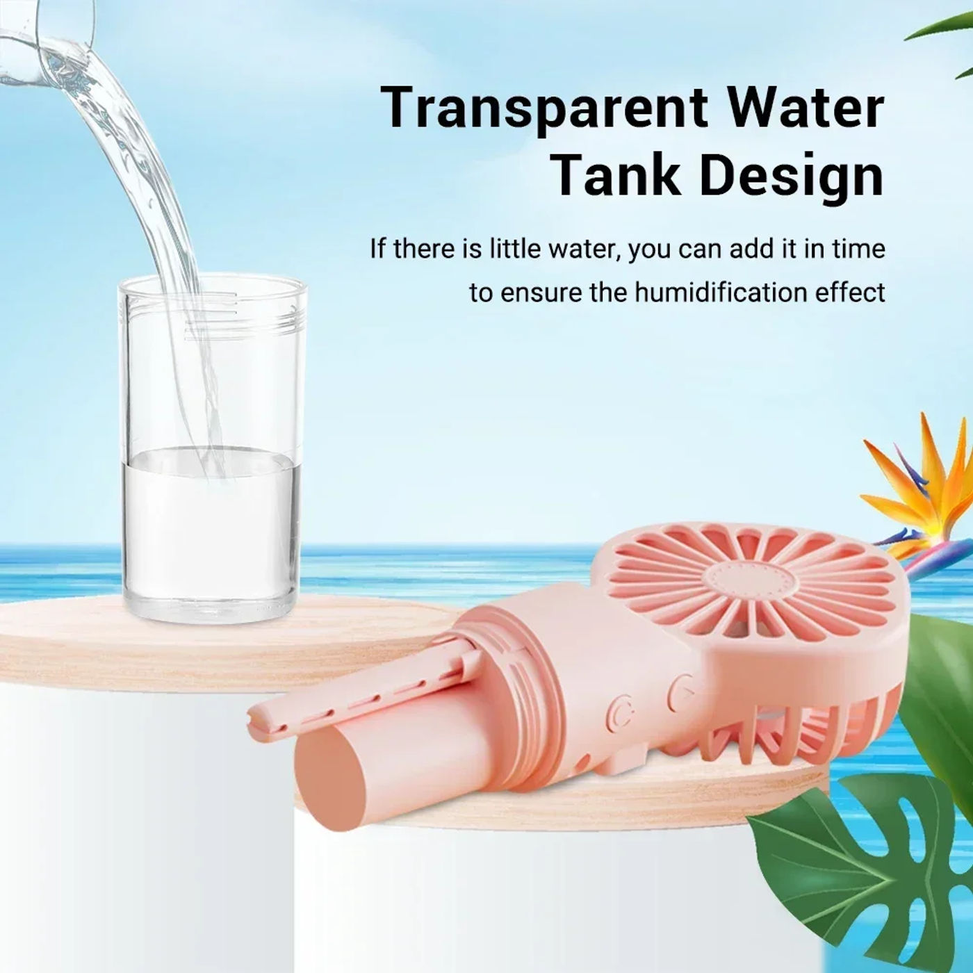 Description Picture 5 of itemXiaomi Beauty hydration Spray Fan 4 Speed Handheld Mini Air Conditioner Usb Rechargeable Portable Humidifier Mist Cooler 2025