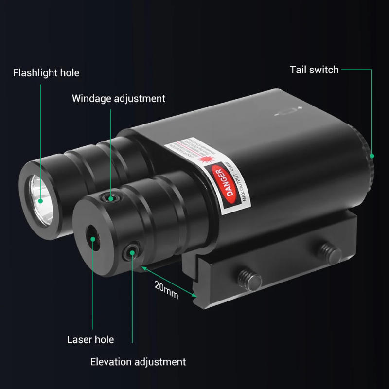 Description Picture 3 of itemTactical Laser Light Combo for Rifle Pistol Mini Red Dot Laser Sight LED Weapon Gun Light Strobe Flashlight Hunting Accessories
