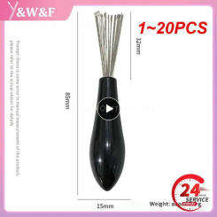1~20PCS Wooden Comb Cleaner Delicate Cleaning Removable Hair Brush Comb Cleaner Tool Handle Embeded Tool