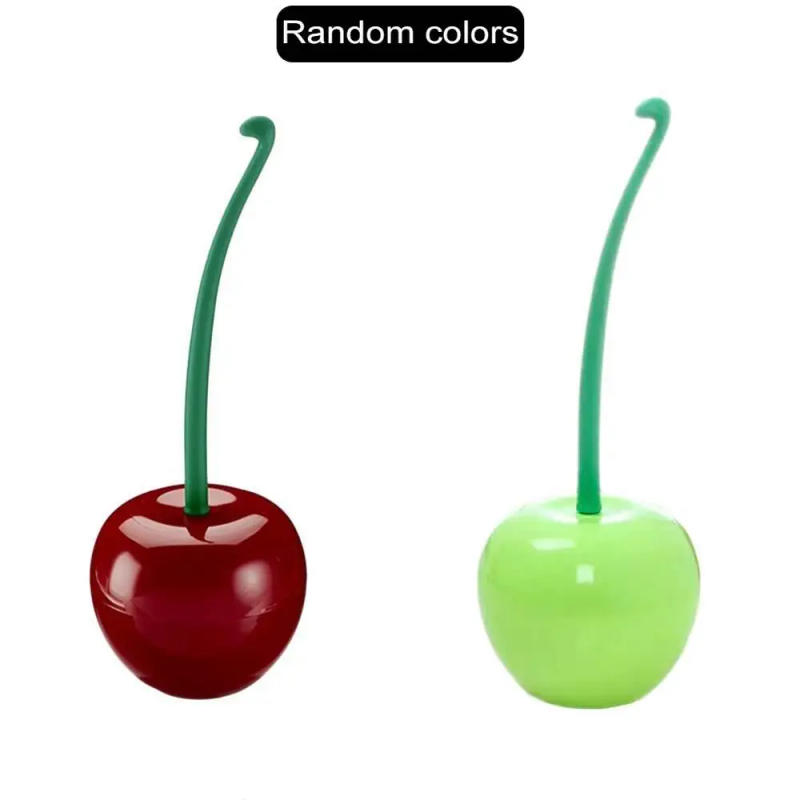 Description Picture 2 of item1pc Red Toilet Brush Creative Lovely Cherry Shape Lavatory Toilet Brush Holder Set Toilet Holder Bathroom Accessories