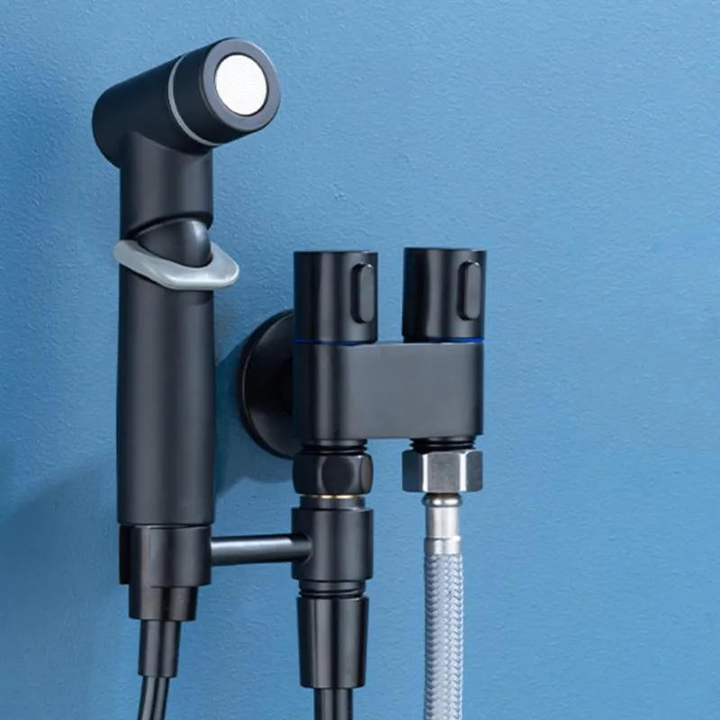 Description Picture 5 of itemHygienic shower toilet bidet sprayer shower head double outlet angle valve wall-mounted double outlet bidet toilet accessories