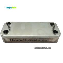 Gas Boilers Wall Hanging Furnace Parts Secondary Heat Exchanger 14 Plates Parallel Flow Plate Changers For Beretta Gas Boilers