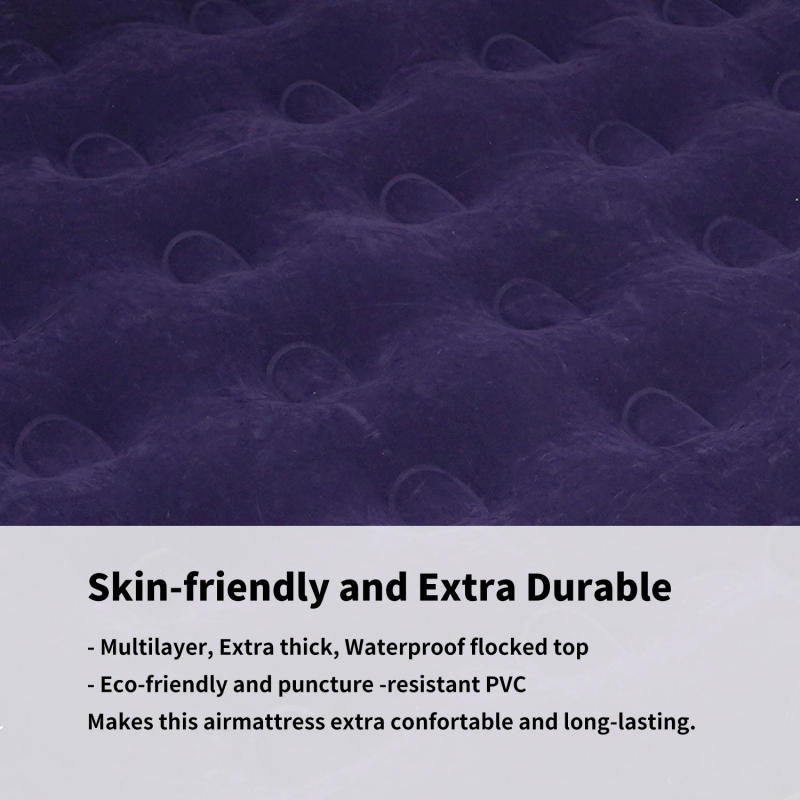 Description Picture 5 of itemCOMCO Inflatable Mattress for Guests & Home,Flocking Surface&Durable PVC , Rapid inflation, Air Bed for Camping