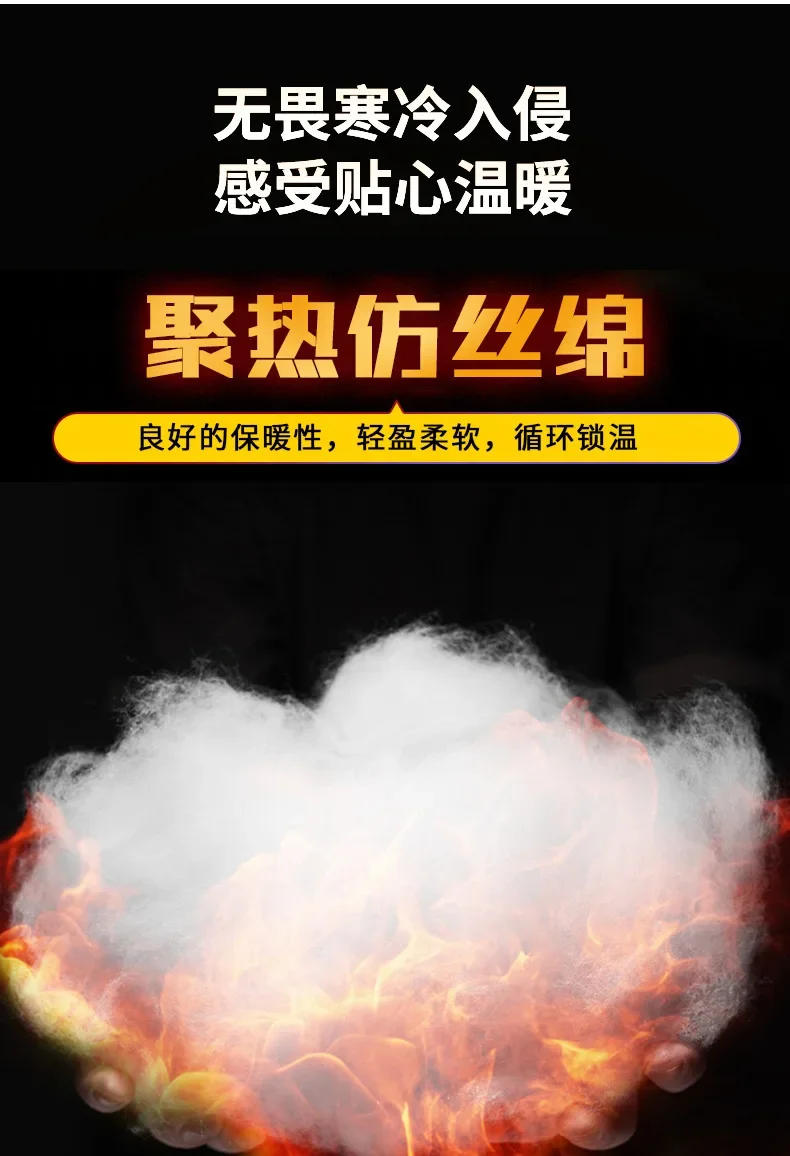 Description Picture 4 of itemMen Cotton-Padded Jacket 2021 Winter Trend Tiger Head Logo Short Padded Men Jacket Thick Casual Padded Jacket Male Parkas M-5Xl