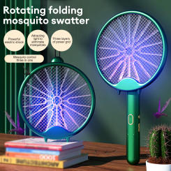 3000V Electric Mosquito Racket Mosquito Killer Lamp USB Rechargeable Foldable Mosquito Repellent Lamp Swatter Fly Swatter