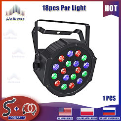 No Tax 1Pcs 18LED RGB Par Lights RGB Wireless DMX512 For DJ Disco Party Remote Control Polypropylene Lighting