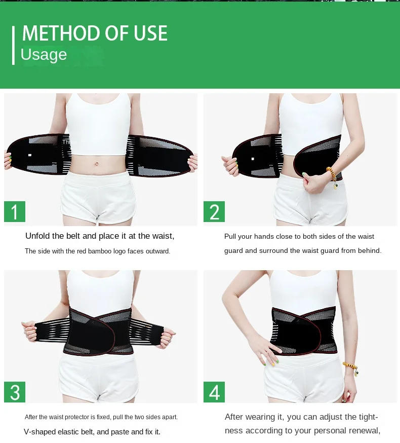 Description Picture 5 of itemAdjustable Waist Trainer Belt Men Women Lower Back Brace Spine Support Waist Belt Orthopedic Breathable Lumbar Corset