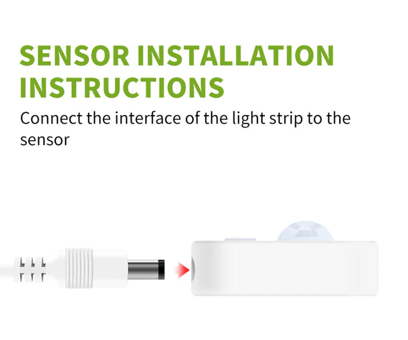 Description Picture 5 of itemPIR Motion Sensor LED Strip Lights USB 5V Warm White Diode Tape Auto On/Off Led Ribbon Strip For Stairs Wardrobe Closet Kitchen