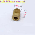 1pc 0.5M 1Z Brass worm gear rod diameter 10mm, bore size 3mm 3.17mm 4mm 5mm 6mm