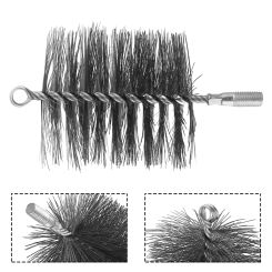 1pcs 170mm Chimney Cleaning Brush Round Shank Steel Wire Brushes For Fireplace Flue Pipe Rust Removal Cleaner Manual Tools