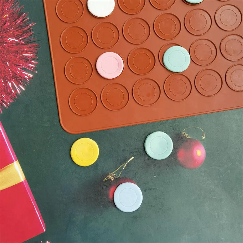 Description Picture 3 of item30 Holes Non-Stick Silicone Macaron Macaroon Pastry Oven Baking Mould Sheet Mat Diy Mold Useful Tools DIY Cake Bakeware Mold