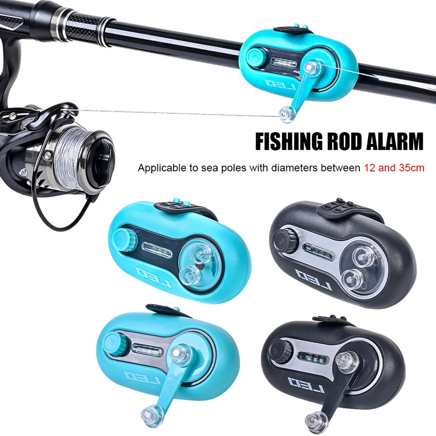 Description Picture 2 of itemCarp Fishing Alarm Indicato Bite Bait Electronic Buzzer Alarm Sea Rod Sound Light Alarms Indicator Siren Pole Tip Clip Bell Tool