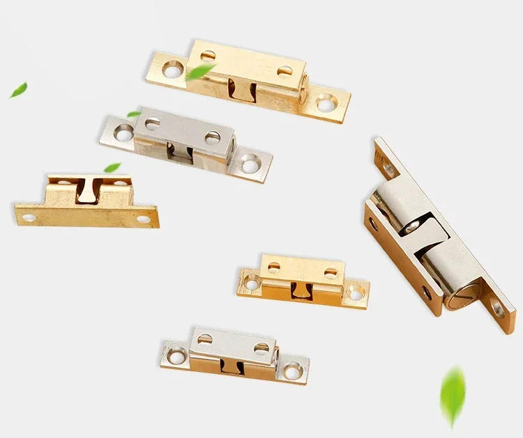 Description Picture 3 of item40-70mm Double Ball Catch Brass Door Latch Cabinet Door Touch Bead Wardrobe Door Switch Buckle Type Cabinet Suction