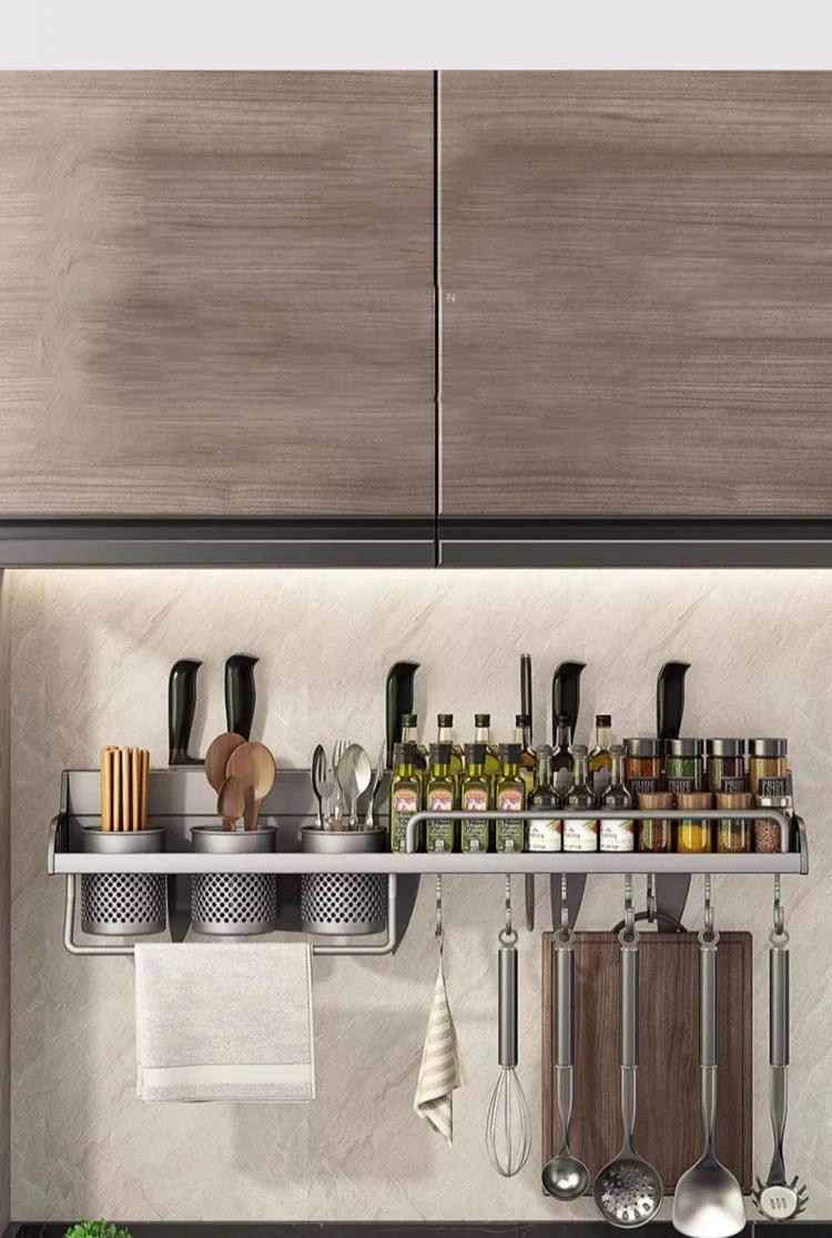 Description Picture 3 of item50cm Kitchen Spice Storage Knives Holder Knife Stand Spice Rack Organizer Knives Holder Spoon Chopsticks Rest Hanging Organizers