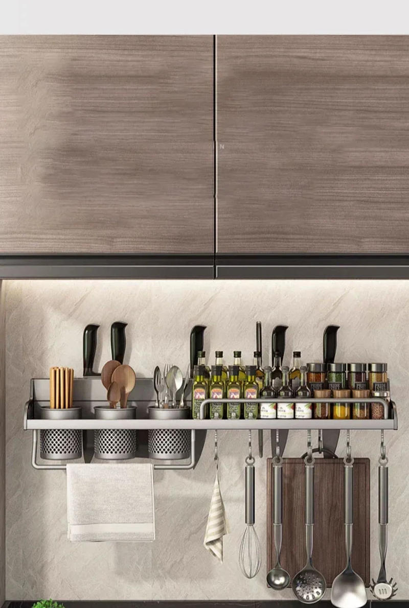 Description Picture 3 of item50cm Kitchen Spice Storage Knives Holder Knife Stand Spice Rack Organizer Knives Holder Spoon Chopsticks Rest Hanging Organizers