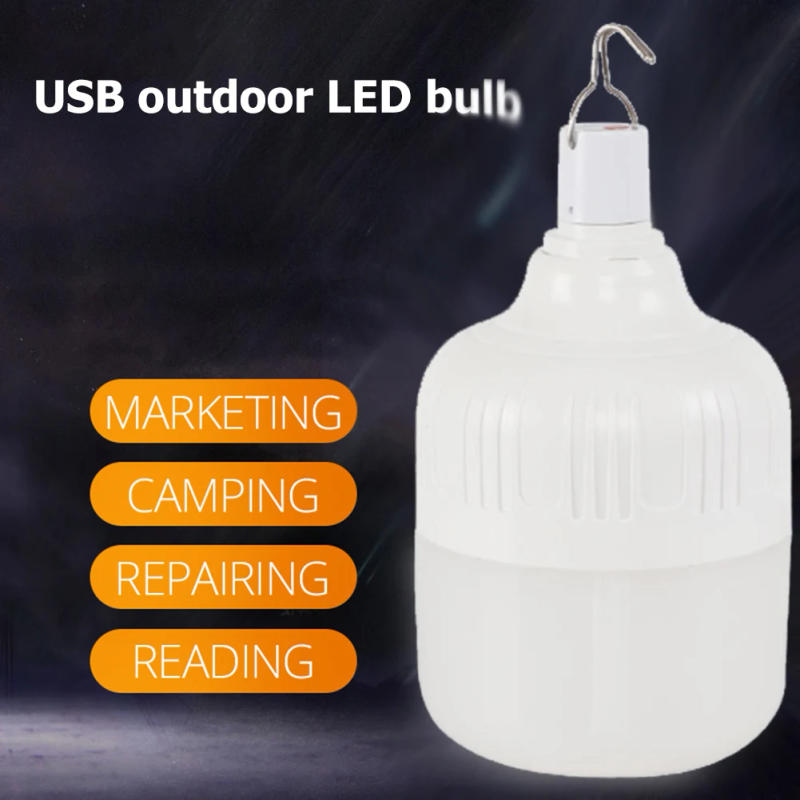 Description Picture 6 of item1/2/3/4/5pcs Camping Light USB Rechargeable LED Emergency Lamp Outdoor Portable Lanterns with Hook for BBQ Tents Battery Bulb