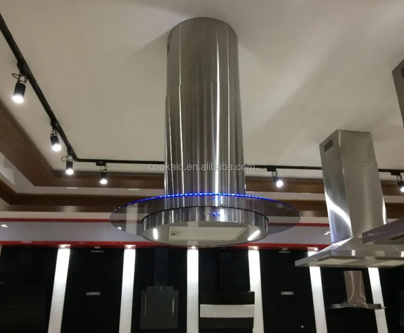 Description Picture 2 of itemRange HoodStainless Steel Round Island Chimney Range Hood