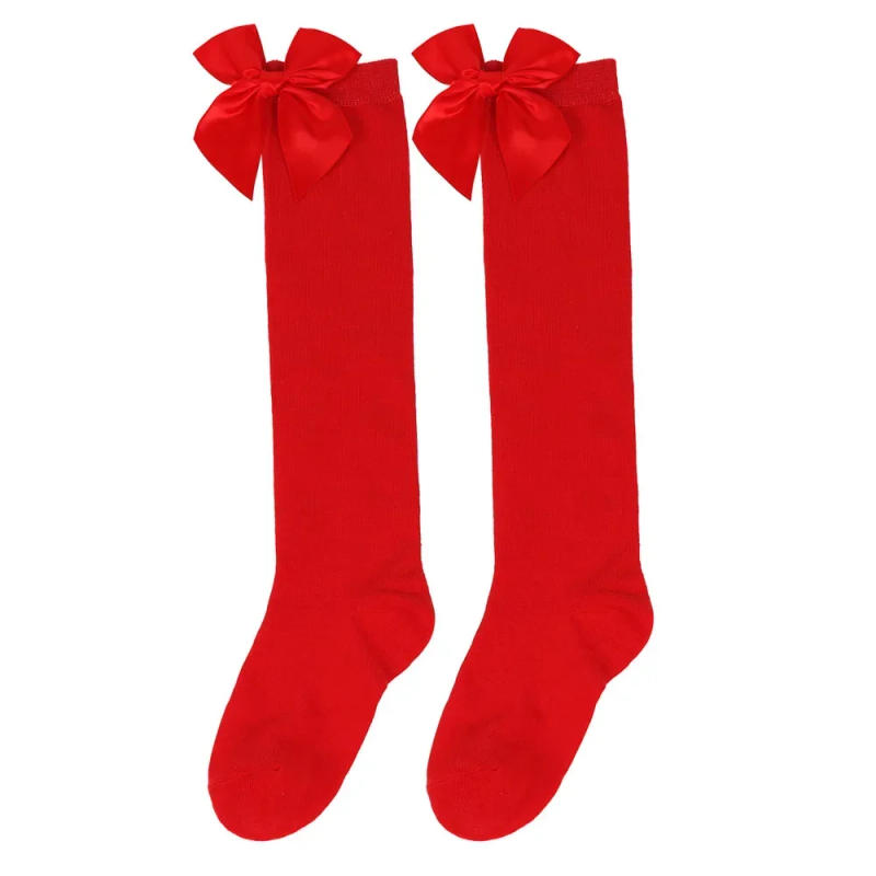 Description Picture 5 of itemChristmas Bow Socks Girls Autumn Winter Stockings Sweet Princess Long Sock Children's Striped Long Socks Xmas Hosiery Ideal Gift