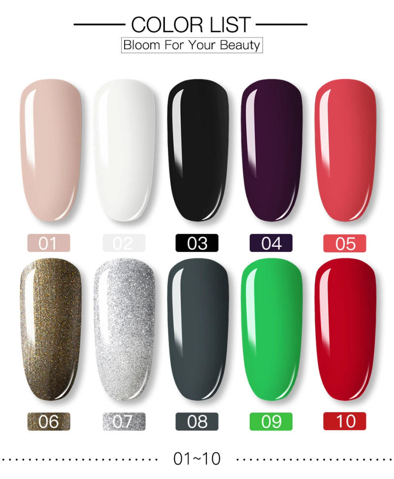 Description Picture 3 of itemROSALIND Neon Nail Gel Polish Luminous Grow In Dark Hybrid Varnish Semi Permanent Nail Art Design Top Base Coat Gel Nail Polish