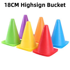 18CM Football Training Sign Bucket Pressure Resistant Cones Marker Discs Outdoor Basketball Training Sports Accessories 5 Colors