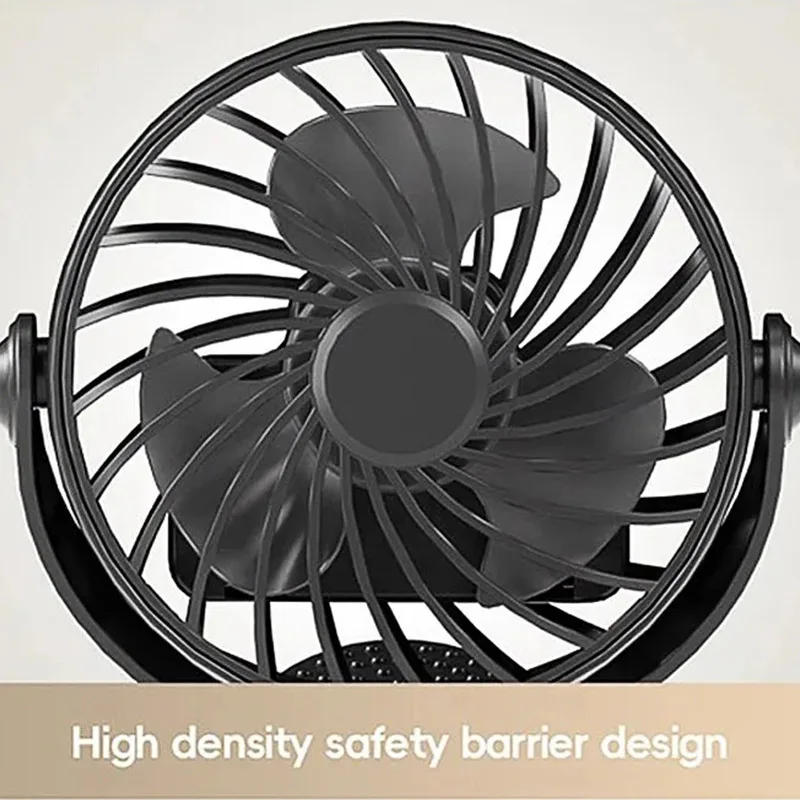 Description Picture 6 of itemRechargeable Portable Electric Fan 720Â° Rotating Hanging Clip Fan Night Light Air Cooler Outdoor Camping Small fans ventilador