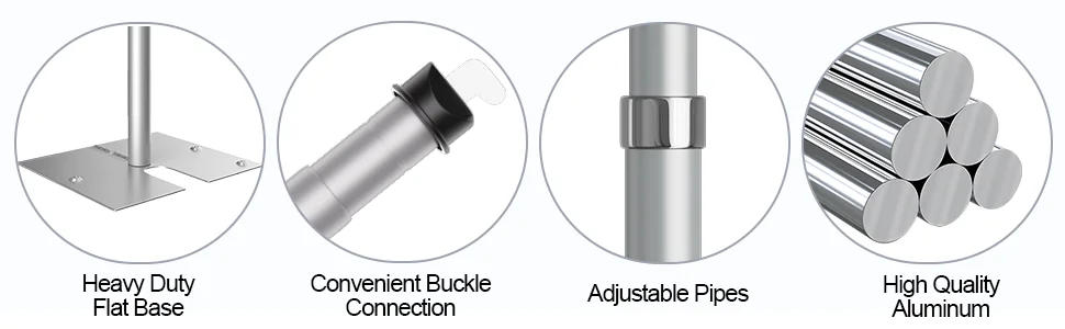 Description Picture 3 of item10x10ft Heavy Duty Adjustable Backdrop Frame with Metal Base, Background Holder for Parties Photography Wedding Photoshoot