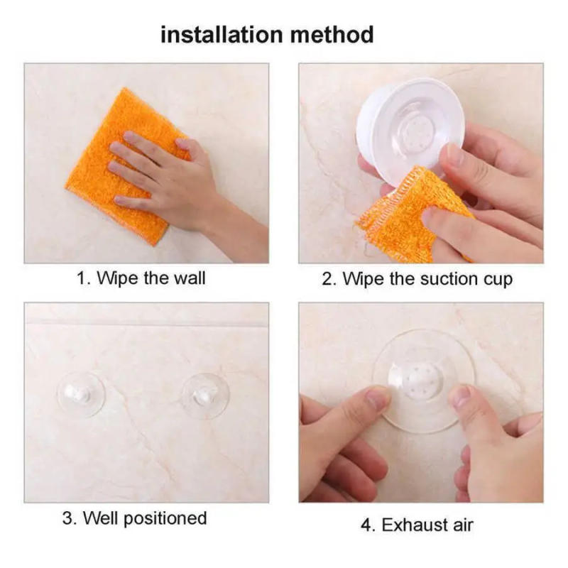 Description Picture 6 of itemFamily Toothbrush Holder Set Wall Mounted Suction Cup Organizer 7.5X10.6cm