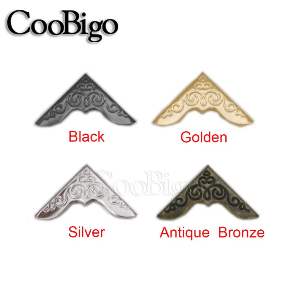 Description Picture 3 of item50pcs Metal Book Corner Protectors Scrapbook Albums Menus Folders Corners Scrapbooking DIY Craft Accessories Vintage