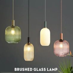 Nordic Glass Pendant Light E27 Creative Chandelier For Living Room Bedroom Kitchen LED Simple Hanging Light Home Decoration Lamp