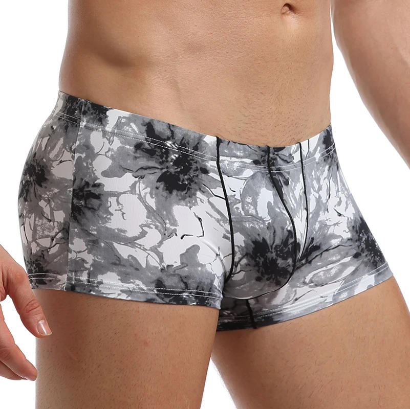 Description Picture 4 of itemMens Boxer Sexy Underwear Printed Breathable Boxershorts Underpants Soft U Pouch Ice Silk Male Panties
