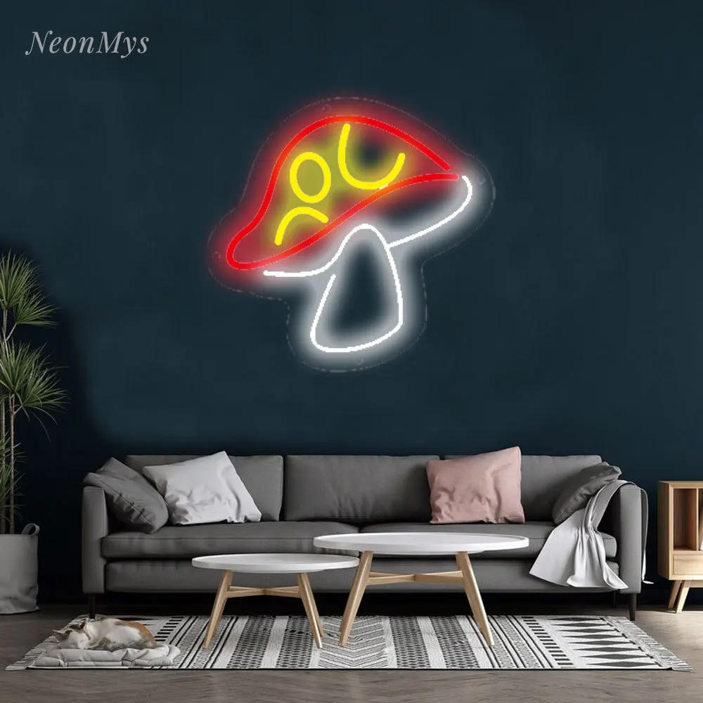 Description Picture 6 of itemMushroom Neon Sign for Wall Decor Game Decor Holiday Gift For Children Kids Girl Bedroom Living Room Decor Lamp Signs LED Lamp