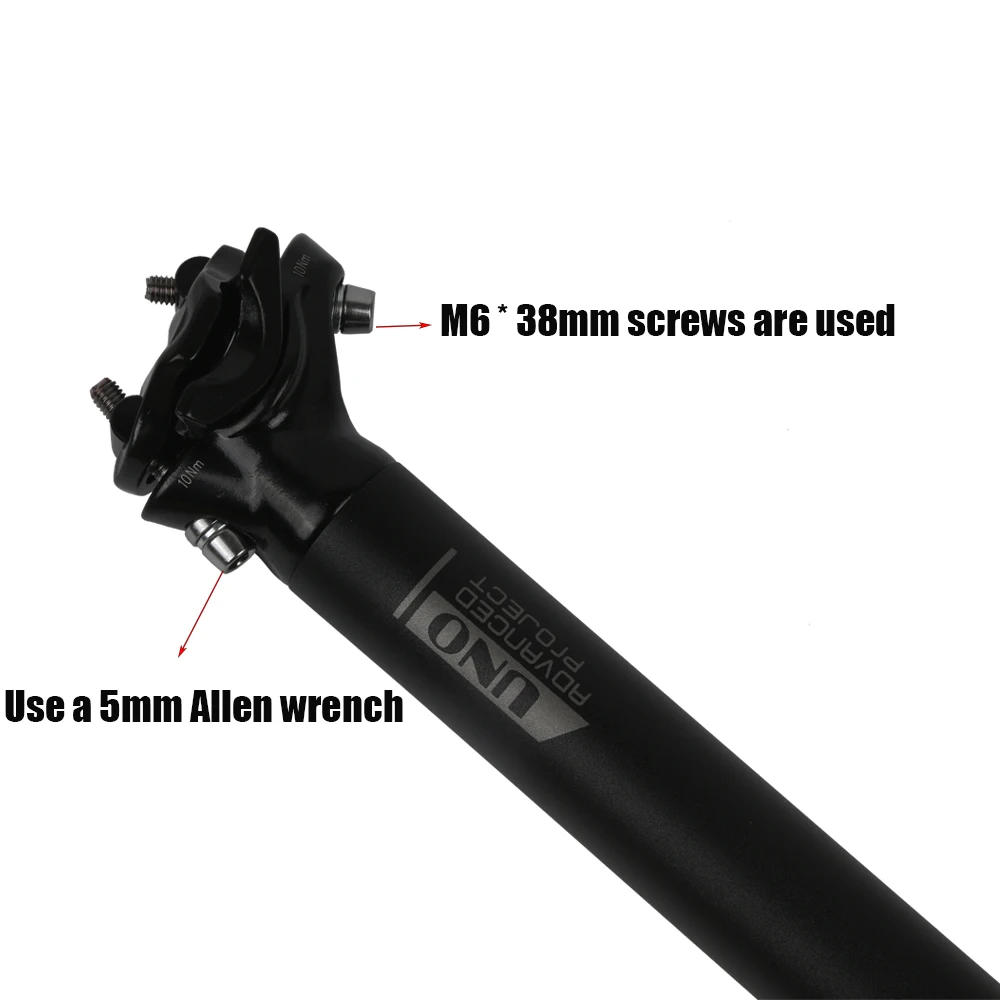 Description Picture 6 of itemUNO Mountain Bike Seatpost 27.2/30.9/31.6MM 350/400MM Seat Post Tube Aluminum Alloy MTB Road Cycling Bicycle SeatPost Bicycle Pa