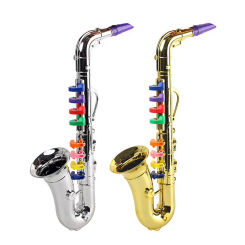 N0HA Saxophone Toy for Kids with 8 Colored Keys, Kids Musical Instruments Ages 6-12, Plastic Saxophone Trumpet Musical Gift