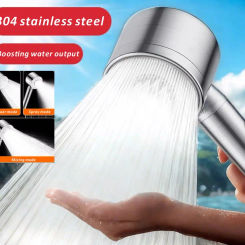 New 304 Stainless Steel 3 Speed Shower Head High Pressure Water Saving Sprayer Shower Faucet Hose Set Bathroom Accessories