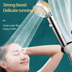 360 Rotation Propeller Shower Head Rainfall High Preassure with Fan Water Saving Massage High Pressure Bathroom Shower Accessary