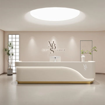 Luxury Podium Reception Desks Office Commercial Display Shelf White Beauty Reception Desks Conference Meuble Home Furniture