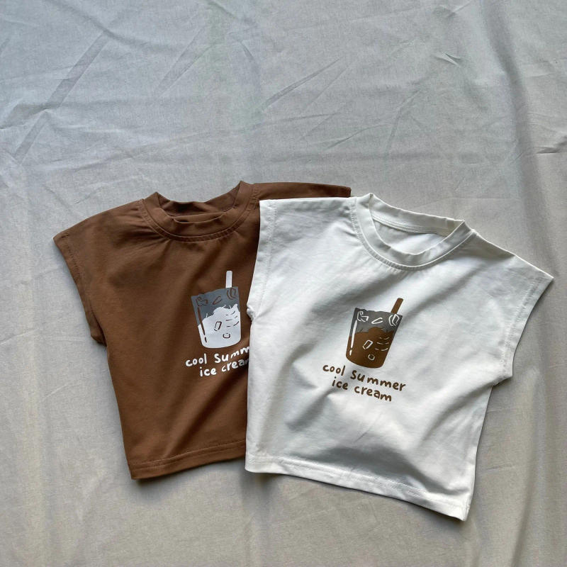 Description Picture 4 of itemChildren's Beverage Cup Printed Tank Top Spring and Summer New Style Sleeveless Top for Boys and Girls Baby Children's Clothing