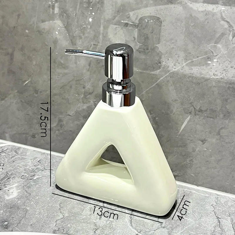 Description Picture 4 of itemCreative Doughnut Lotion Bottle Triangle Lotion Bottle Ceramic Soap Dispenser Shampoo Bottle Bath Gel Bottles Bathroom Supplies