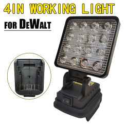 Led Light For Dewalt 18V Battery 4In Portable Spotlights Camping Cordless Outdoor Work Fishing Handheld Emergency Tool Light