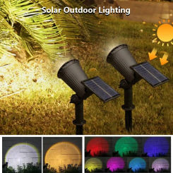 1Pcs Solar Powered 9LED Lamp Adjustable Solar Spotlight In-Ground IP65 Waterproof Landscape Wall Light Outdoor Lighting