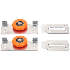 2 Sets Door Pulley Patio Roller Metal Wheel Bearing Rollers Cabinet Guide Pulleys Wheels Sliding